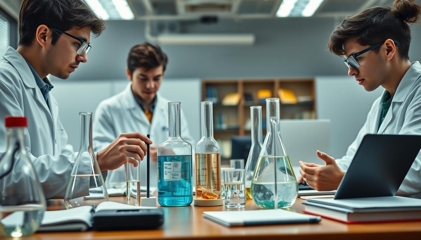 Students collaborating in study space